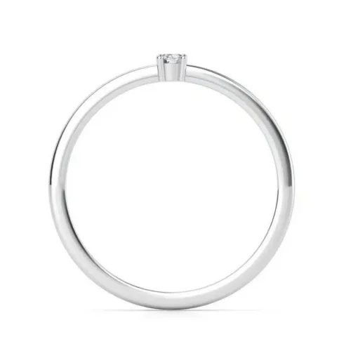 Inel aur ail de logodna simplu cu Diamant 0,05ct IL128