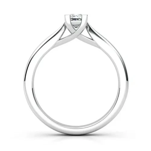 Inel aur alb cu Diamant Princess 0.35ct. IL073