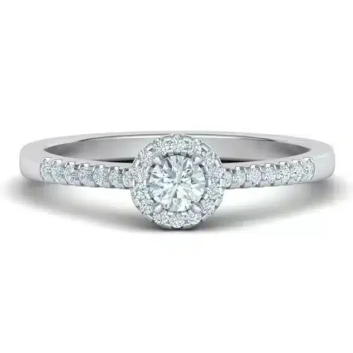 Inel AUR ALB de Logodna cu Diamante 0.29ct IL103