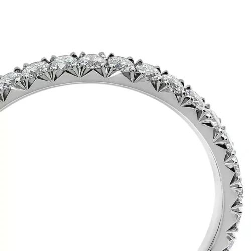 Inel aur alb eternity fishtail cu diamante IL081