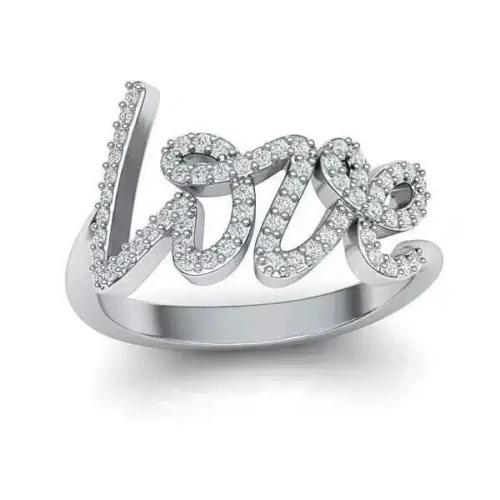 Inel aur cu diamante naturale model LOVE