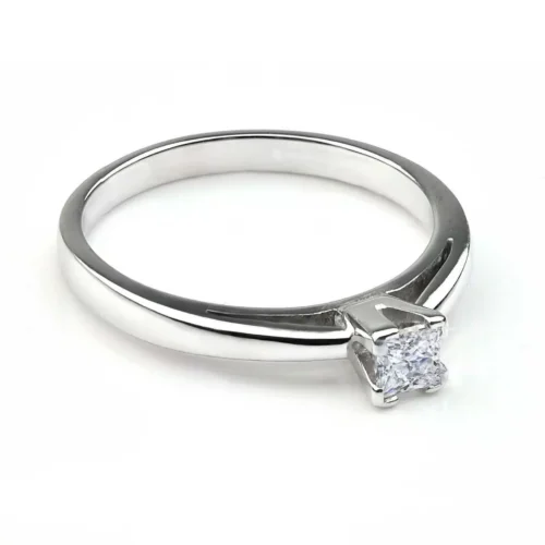 Inel aur de Logodna cu Diamant Princess 0,30ct IL121