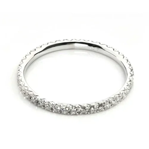 Inel aur eternity fishtail cu diamante IL081