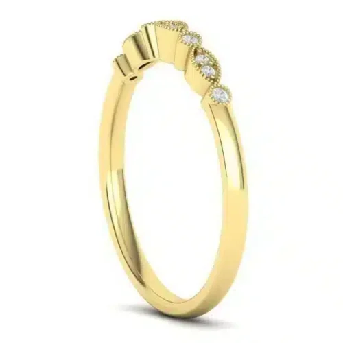 Inel aur galben de Logodna Vintage Milgrain IL117