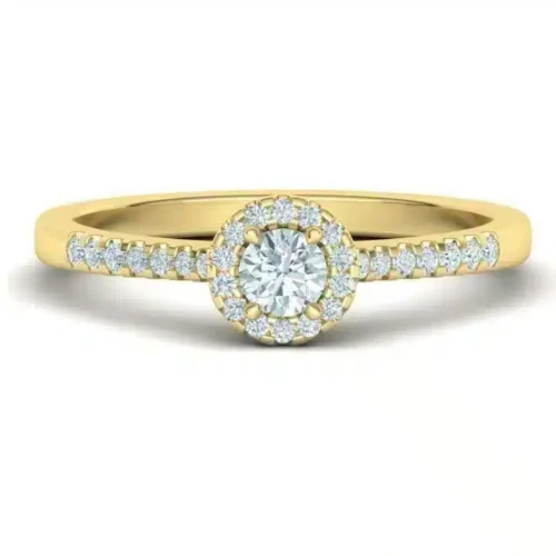 Inel aur roz de Logodna cu Diamante 0.29ct IL103