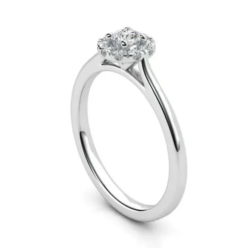 Inel de logodna Aur 18k cu Diamant Central 0.15ct