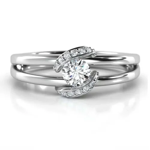 Inel de logodna aur alb cu diamant 0,25ct.IL165