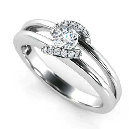 Inel de logodna aur cu diamant 0,25ct.IL165