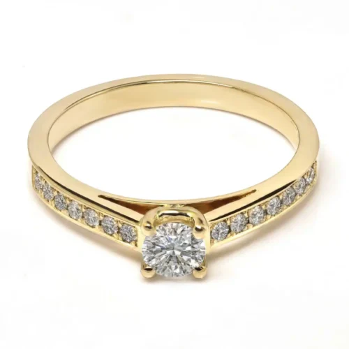 Inel de logodna aur cu diamant sidestone IL169