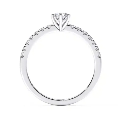 Inel de logodna cu diamante 0.43ct montat în aur alb IL167