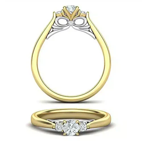 Inel de logodna din Aur galben cu Diamante IL057