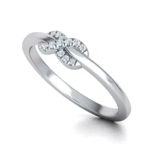 Inel de logodna Infinit din Aur ALB cu Diamant IL152