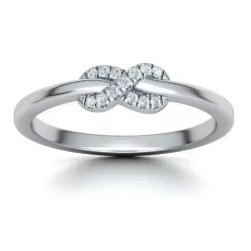 Inel de logodna Infinit din Aur alb cu Diamant IL152