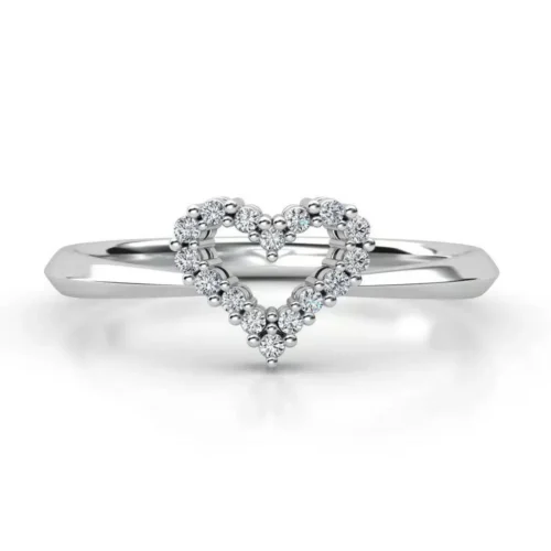 Inel de Logodna Inima cu Diamante naturale