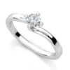 Inel de logodna solitaire din Aur Alb 14k cu Diamant Rotund IL086