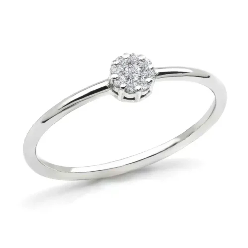 Inel din aur alb cu briliante IL151