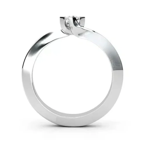 Inel din aur alb cu diamant solitaire de 0.10ct IL074