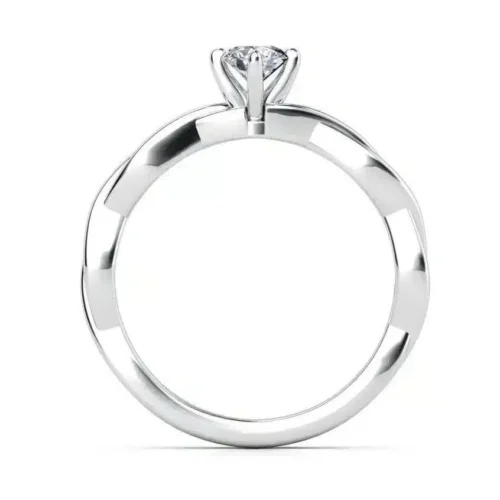 Inel din aur alb logodnă IL131 cu diamant 0.20ct