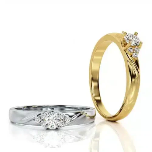 Inel logodna Aur 14k cu Diamante