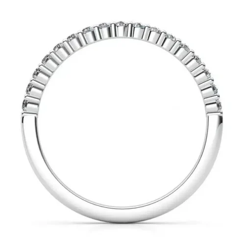 Inel Semi-Eternity din Aur Alb 14k cu Diamante IL091