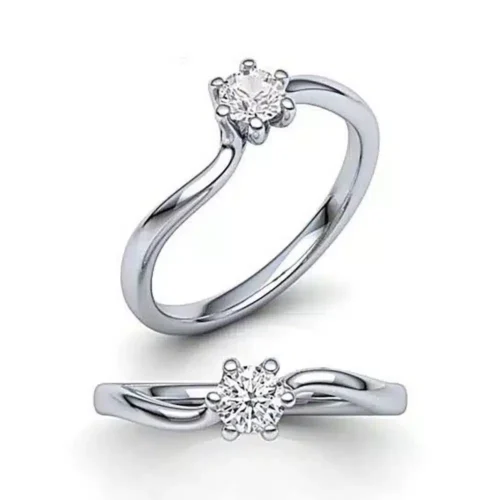 Inel solitaire cu diamant 0.25ct.