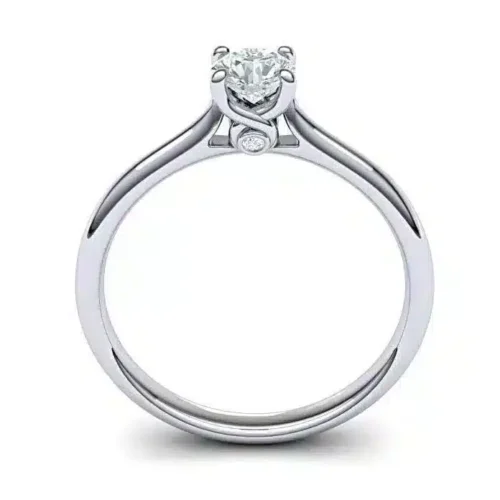 Inel Solitaire Aur alb cu Diamant 0.30ct.