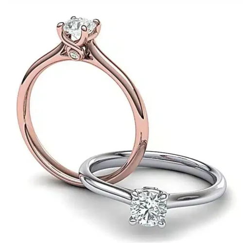 Inel Solitaire Aur cu Diamant 0.30ct.