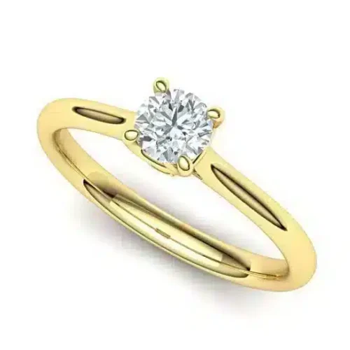 Inel Solitaire Aur galben cu Diamant 0.30ct. IL069