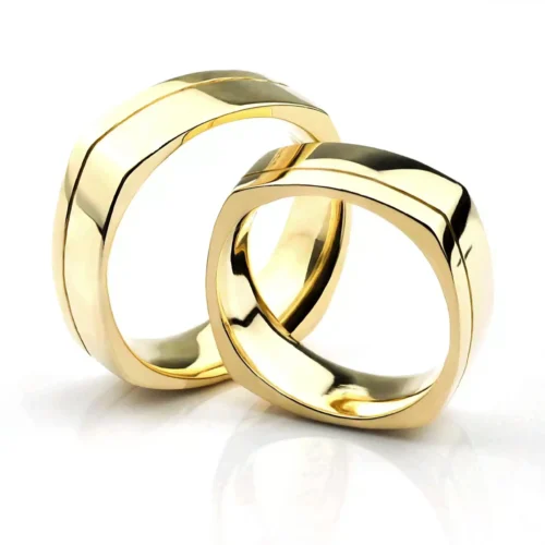 Verighete Patrate 7mm din Aur