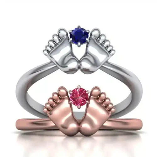 Inel din aur picioruse bebelus