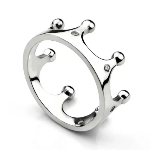 Inel Coroana din Aur cu diamante