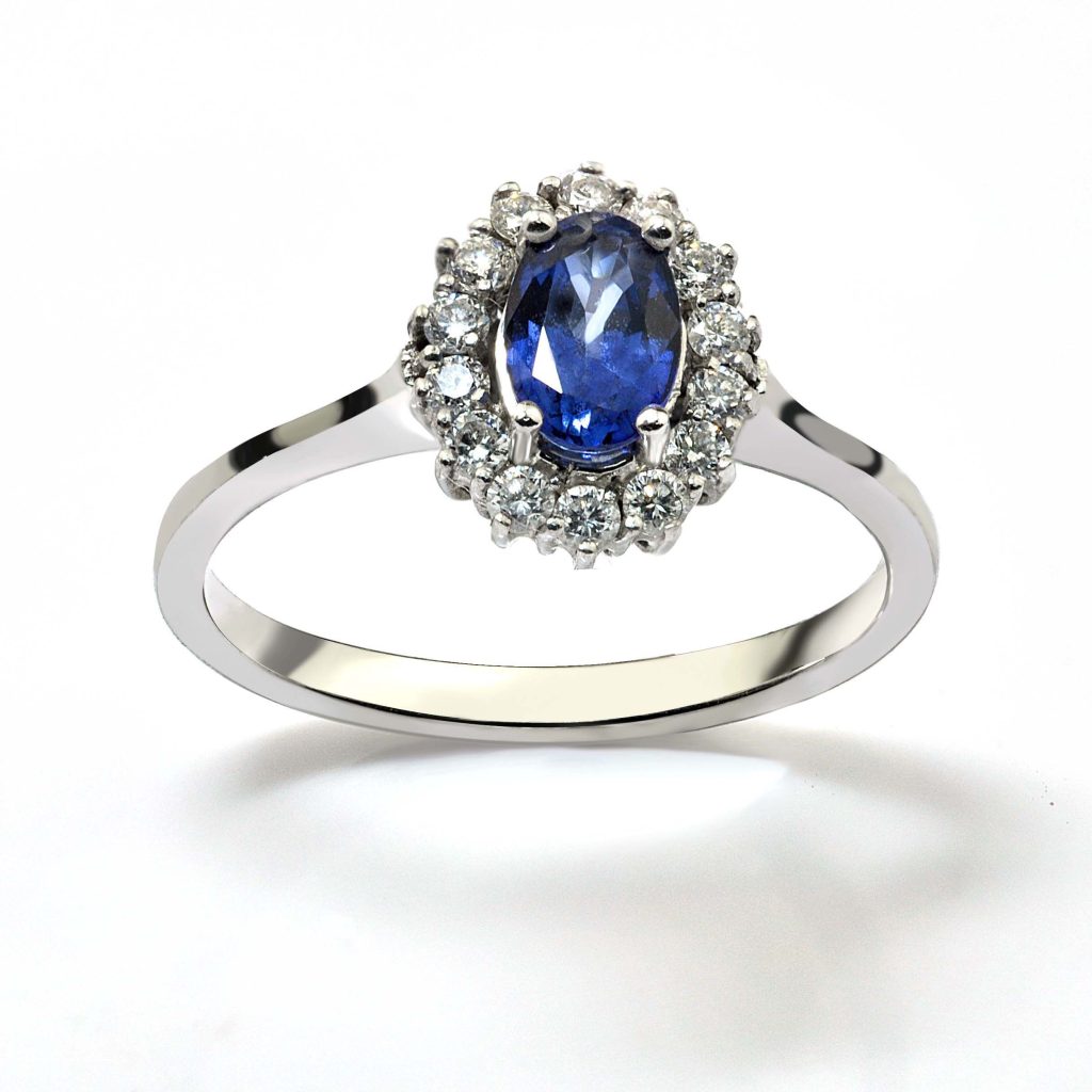 Inel de logodna cu Safir Oval