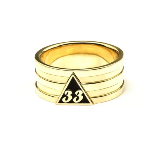 Inel Aur Maestru Mason Grad 33