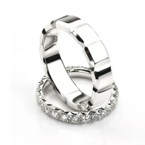 Verighete din aur model ciocolata