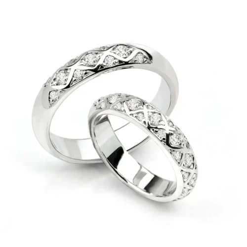 Verighete din aur alb Custom