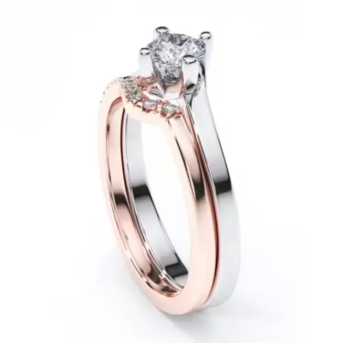 Set inel si verigheta cu diamante IL164-2