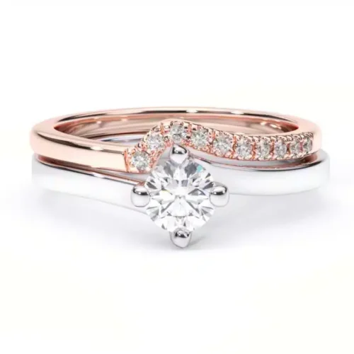 Set inel si verigheta cu diamante IL164