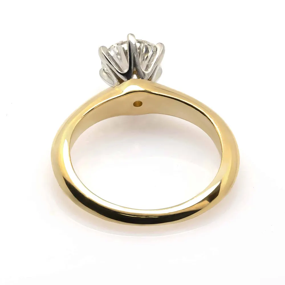 Inel model Tiffany din Aur cu Diamant - GIA 1,00ct - imagine 4