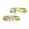 Inel AUR GALBEN cu diamant 0,30ct natural IL212