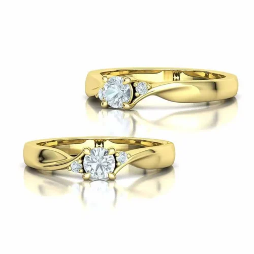 Inel AUR GALBEN cu diamant 0,30ct natural IL212