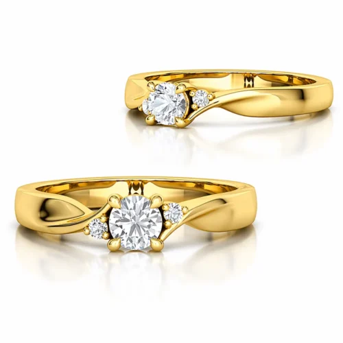 Inel AUR cu diamant 0,30ct natural IL212