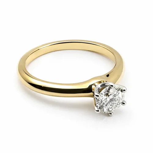 Inel model Tiffany din Aur cu Diamant - GIA 1,00ct