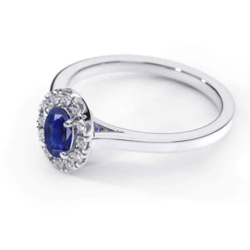 Inel din aur cu safir si diamante IL213