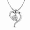 Medalion inima aur cu diamant 0.30ct