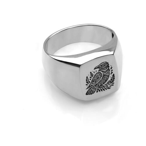 Inel aur alb barbatesc corb