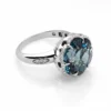 inel aur alb 14 k london topaz cu diamante
