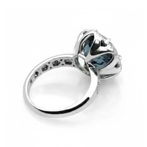 inel aur alb london topaz cu diamante