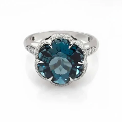inel aur london topaz cu diamante