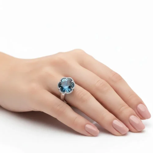 inel london topaz cu diamante