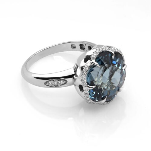 Inel london topaz cu diamante